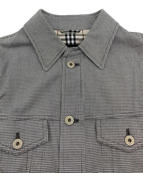 BURBERRY BLACK LABEL（バーバリーブラックレーベル）BURBERRY BLACK LABEL (バーバリーブラックレーベル) シャツジャケット ブラック×ホワイト サイズ:Mの古着・服飾アイテム
