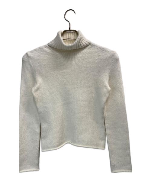 FOXEY NEWYORK（フォクシーニューヨーク）FOXEY NEWYORK (フォクシーニューヨーク) タートルネックニット ホワイト サイズ:38の古着・服飾アイテム