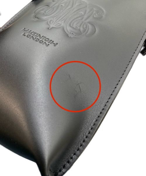 MACKINTOSH LONDON（マッキントッシュ ロンドン）MACKINTOSH LONDON (マッキントッシュ ロンドン) Mモチーフミニポシェット ブラックの古着・服飾アイテム