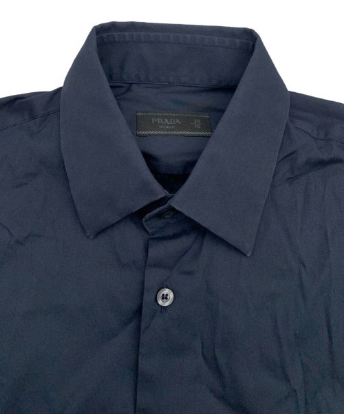 PRADA（プラダ）PRADA (プラダ) ドレスシャツ ネイビー サイズ:38の古着・服飾アイテム