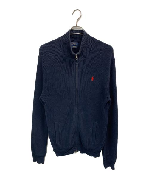 POLO RALPH LAUREN（ポロ・ラルフローレン）POLO RALPH LAUREN (ポロ・ラルフローレン) ニットジャケット ネイビー サイズ:Mの古着・服飾アイテム