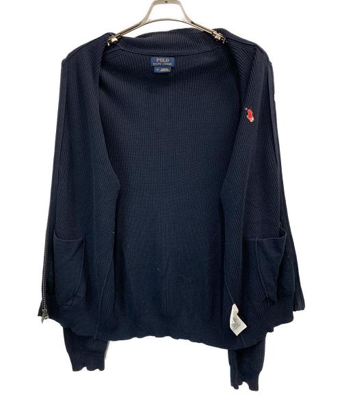 POLO RALPH LAUREN（ポロ・ラルフローレン）POLO RALPH LAUREN (ポロ・ラルフローレン) ニットジャケット ネイビー サイズ:Mの古着・服飾アイテム