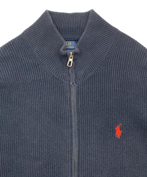 POLO RALPH LAUREN（ポロ・ラルフローレン）POLO RALPH LAUREN (ポロ・ラルフローレン) ニットジャケット ネイビー サイズ:Mの古着・服飾アイテム