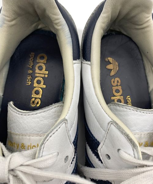 adidas（アディダス）adidas (アディダス) sporty&rich (スポーティーアンドリッチ) ローカットスニーカー / Samba OG (サンバ オージー) ホワイト×ネイビー サイズ:27.5cmの古着・服飾アイテム