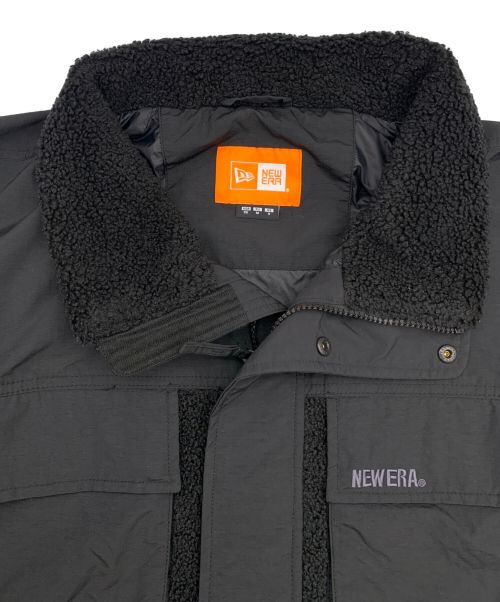 New Era（ニューエラ）New Era (ニューエラ) ボア切替スタンドカラーナイロンジャケット ブラック サイズ:Mの古着・服飾アイテム