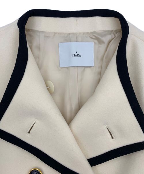 TIARA（ティアラ）TIARA (ティアラ) バイカラーコート アイボリー サイズ:3の古着・服飾アイテム