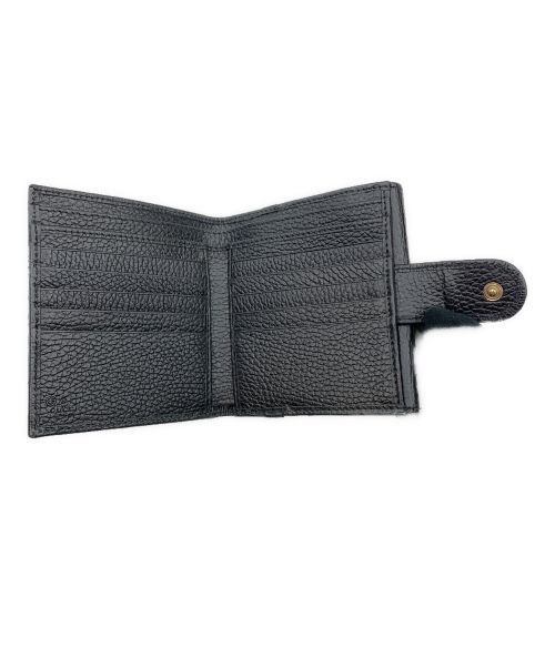GUCCI（グッチ）GUCCI (グッチ) 2つ折り財布 インターロッキング ブラックの古着・服飾アイテム