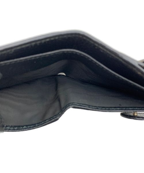GUCCI（グッチ）GUCCI (グッチ) 2つ折り財布 インターロッキング ブラックの古着・服飾アイテム