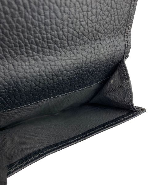 GUCCI（グッチ）GUCCI (グッチ) 2つ折り財布 インターロッキング ブラックの古着・服飾アイテム