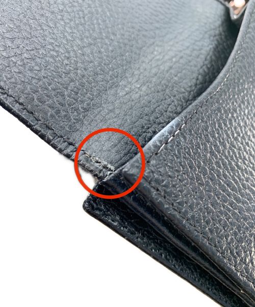 GUCCI（グッチ）GUCCI (グッチ) 2つ折り財布 インターロッキング ブラックの古着・服飾アイテム