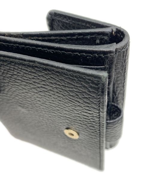 GUCCI（グッチ）GUCCI (グッチ) 2つ折り財布 インターロッキング ブラックの古着・服飾アイテム