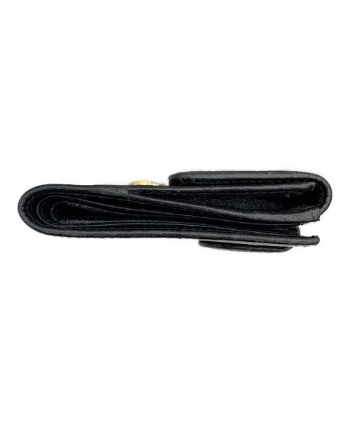 GUCCI（グッチ）GUCCI (グッチ) 2つ折り財布 インターロッキング ブラックの古着・服飾アイテム