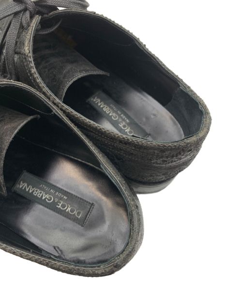 DOLCE & GABBANA（ドルチェ＆ガッバーナ）DOLCE & GABBANA (ドルチェ＆ガッバーナ) ウィングチップシューズ ブラック サイズ:9の古着・服飾アイテム