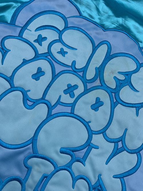 GALFY（ガルフィー）GALFY (ガルフィー) わんわんヤニクソスカジャン スカイブルー サイズ:Lの古着・服飾アイテム