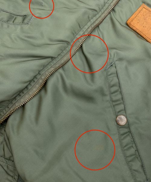 USAF（ユーエスエーエフ）USAF (ユーエスエーエフ) ALPHA (アルファ) 60'sL-2Bフライトジャケット カーキ サイズ:Mの古着・服飾アイテム