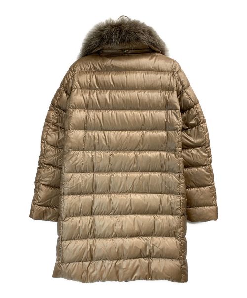 HERNO（ヘルノ）HERNO (ヘルノ) フォックスファー付ライトダウンコート カーキ サイズ:42の古着・服飾アイテム