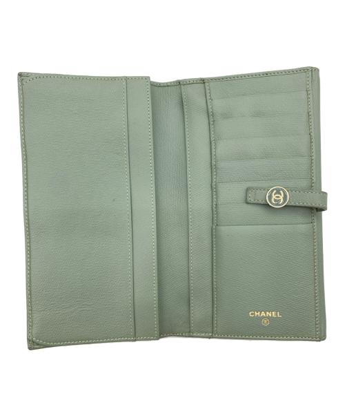 CHANEL（シャネル）CHANEL (シャネル) 長財布 ココボタン グリーンの古着・服飾アイテム