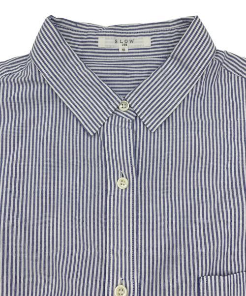 SLOW 23区（スロー23ク）SLOW 23区 (スロー23ク) シャツワンピース ブルー サイズ:46の古着・服飾アイテム