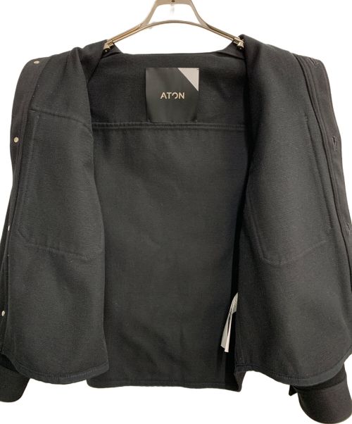 ATON（エイトン）ATON (エイトン) ウールデニムCPOジャケット ブラック サイズ:2の古着・服飾アイテム