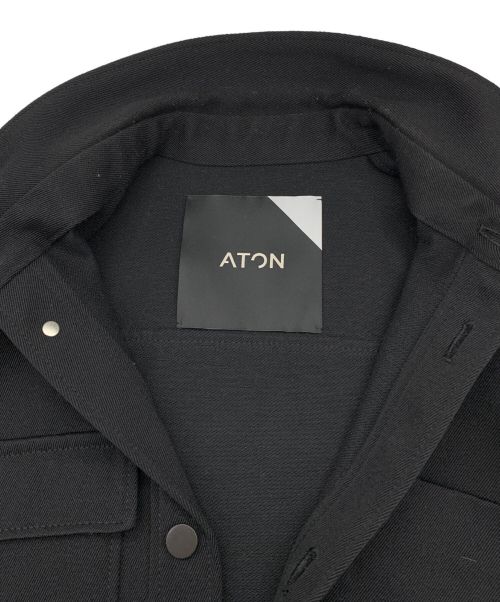 ATON（エイトン）ATON (エイトン) ウールデニムCPOジャケット ブラック サイズ:2の古着・服飾アイテム