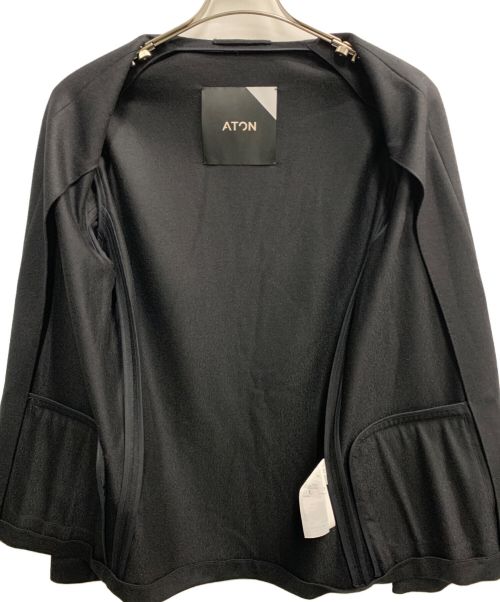 ATON（エイトン）ATON (エイトン) タキシードカラージャケット ブラック サイズ:2の古着・服飾アイテム