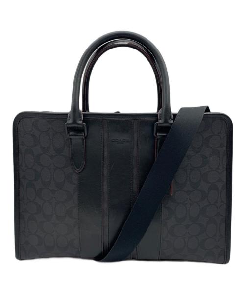 COACH（コーチ）COACH (コーチ) シグネチャー ブリーフケース ブラックの古着・服飾アイテム