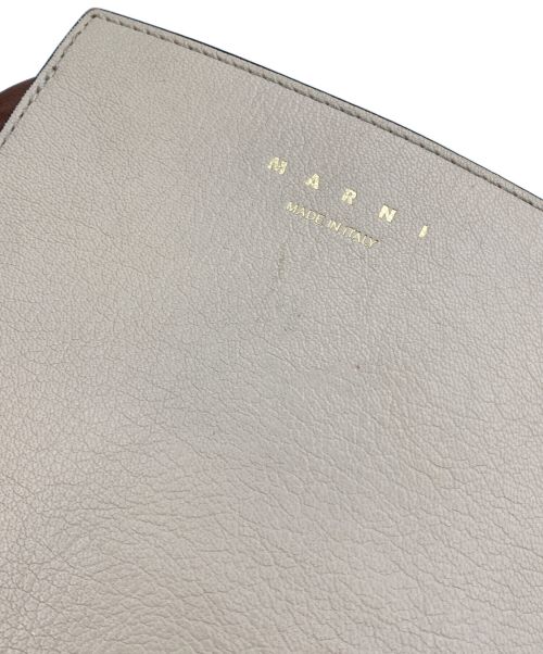 MARNI（マルニ）MARNI (マルニ) ショルダーバッグ ガゼット ベージュ×ブラウンの古着・服飾アイテム