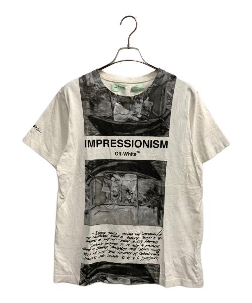 OFFWHITE（オフホワイト）OFFWHITE (オフホワイト) ニュースペーパーS/SスリムTシャツ ホワイト サイズ:Lの古着・服飾アイテム