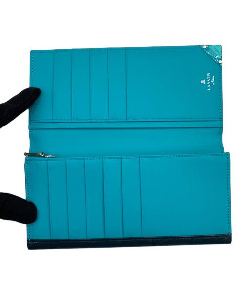 LANVIN en Bleu（ランバンオンブルー）LANVIN en Bleu (ランバンオンブルー) 長財布 グリーンの古着・服飾アイテム