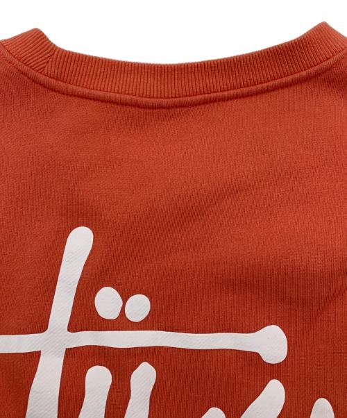 stussy（ステューシー）stussy (ステューシー) ロゴプリントスウェット オレンジ サイズ:Mの古着・服飾アイテム