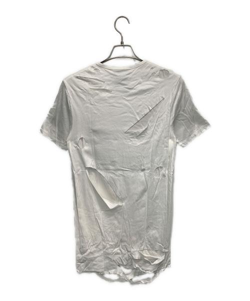 Maison MIHARA YASUHIRO（メゾン ミハラ ヤスヒロ）Maison MIHARA YASUHIRO (メゾン ミハラ ヤスヒロ) ダメージ加工レイヤードカットソー ホワイト サイズ:44の古着・服飾アイテム