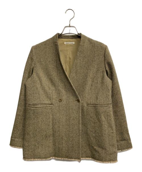 R'IAM PLAGE（リアム プラージュ）R'IAM PLAGE (リアム プラージュ) ダブルジャケット カーキ サイズ:36の古着・服飾アイテム