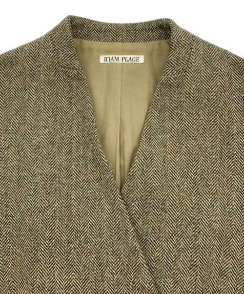 R'IAM PLAGE（リアム プラージュ）R'IAM PLAGE (リアム プラージュ) ダブルジャケット カーキ サイズ:36の古着・服飾アイテム