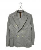 eleventyイレブンティ）の古着「コットンジャージピークドラベルダブルジャケット」｜グレー