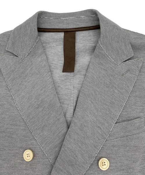 eleventy（イレブンティ）eleventy (イレブンティ) コットンジャージピークドラベルダブルジャケット グレー サイズ:46の古着・服飾アイテム