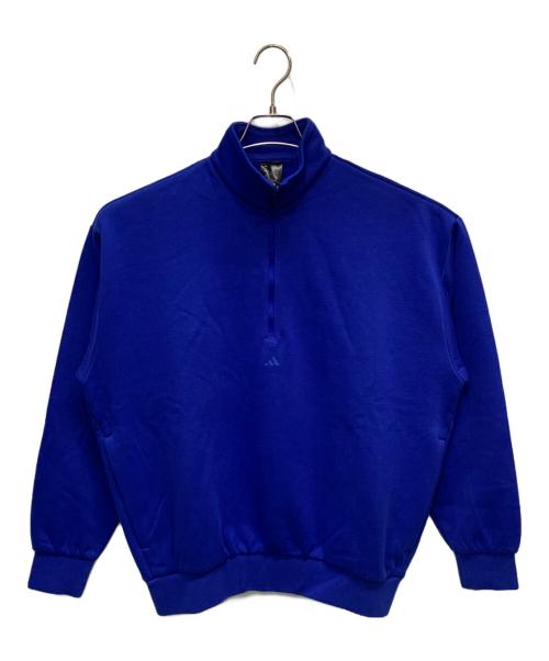 adidas（アディダス）adidas (アディダス) バスケットボールハーフジップスウェットシャツ ブルー サイズ:Sの古着・服飾アイテム