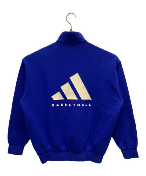 adidas（アディダス）adidas (アディダス) バスケットボールハーフジップスウェットシャツ ブルー サイズ:Sの古着・服飾アイテム