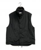 ATONエイトン）の古着「コットンパデットベスト」｜ブラック