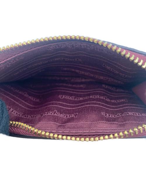 Kate Spade（ケイトスペード）Kate Spade (ケイトスペード) アヴァ カラーブロックド ジップ バイフォールド ウォレット バーガンディーの古着・服飾アイテム