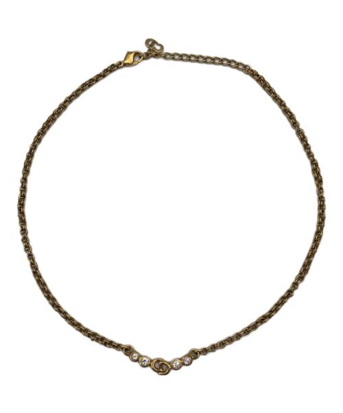 Christian Dior（クリスチャン ディオール）Christian Dior (クリスチャン ディオール) CDロゴネックレス ゴールドカラー ゴールドの古着・服飾アイテム