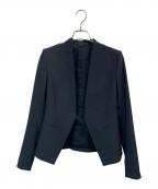 theoryセオリー）の古着「ノーカラージャケット」｜ネイビー