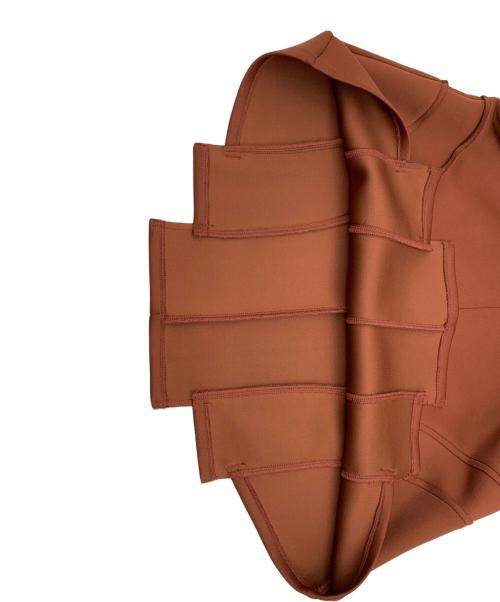 UN3D.（アンスリード）UN3D. (アンスリード) ボリュームスリーブカットソー ブラウン サイズ:36の古着・服飾アイテム