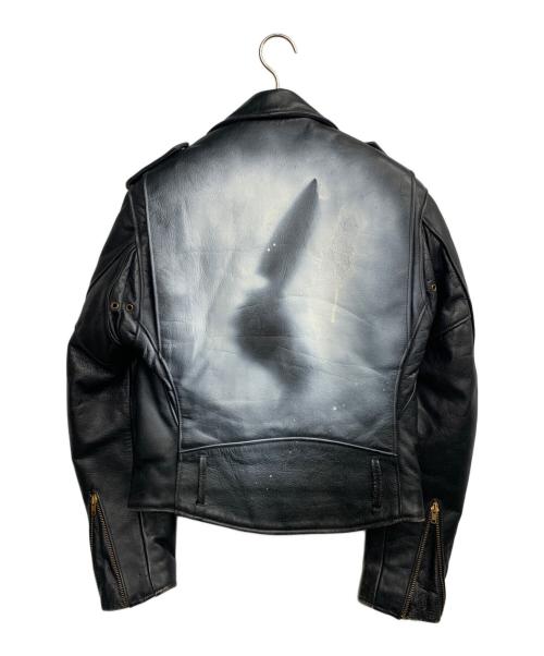 ROEBLING LEATHER CO.（ローブリングレザー）ROEBLING LEATHER CO. (ローブリングレザー) ダブルライダースジャケット ブラック サイズ:36の古着・服飾アイテム