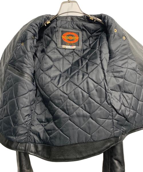 ROEBLING LEATHER CO.（ローブリングレザー）ROEBLING LEATHER CO. (ローブリングレザー) ダブルライダースジャケット ブラック サイズ:36の古着・服飾アイテム