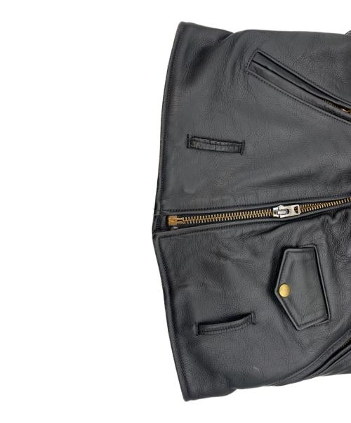 ROEBLING LEATHER CO.（ローブリングレザー）ROEBLING LEATHER CO. (ローブリングレザー) ダブルライダースジャケット ブラック サイズ:36の古着・服飾アイテム