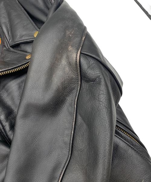 ROEBLING LEATHER CO.（ローブリングレザー）ROEBLING LEATHER CO. (ローブリングレザー) ダブルライダースジャケット ブラック サイズ:36の古着・服飾アイテム