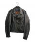 ROEBLING LEATHER CO.（ローブリングレザー）の古着「ダブルライダースジャケット」｜ブラック