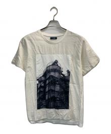 N'enuphar（ネニュファール）の古着「プリントTシャツ 「虚構」」｜ホワイト