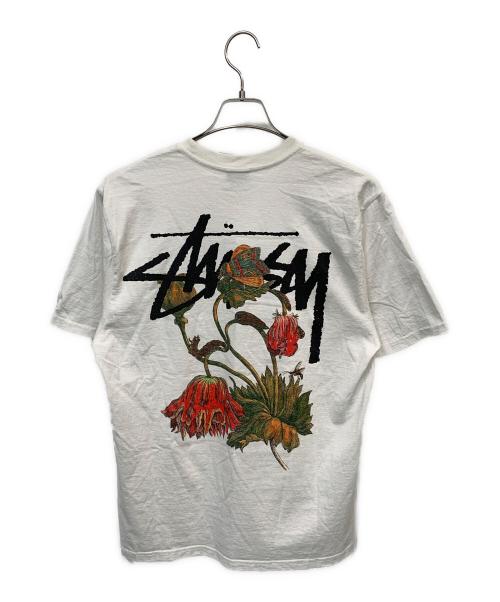 stussy（ステューシー）stussy (ステューシー) WITHERED FLOWER TEE ホワイト サイズ:Mの古着・服飾アイテム