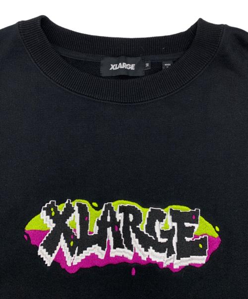 X-LARGE（エクストララージ）X-LARGE (エクストララージ) 刺繍ロゴスウェット ブラック サイズ:Mの古着・服飾アイテム